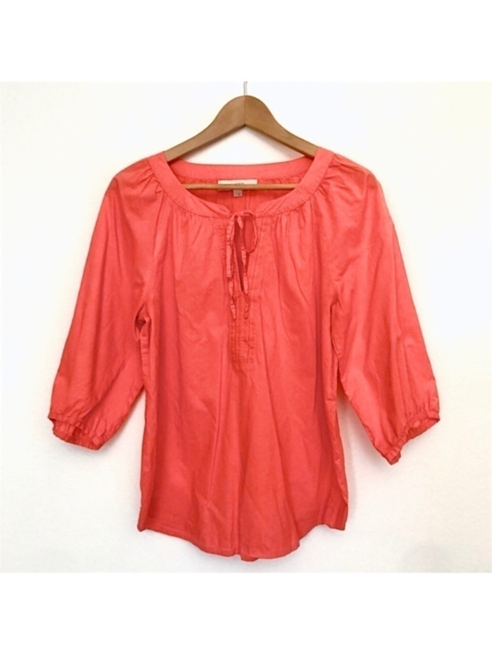 Loft Coral Split Neck Tunic